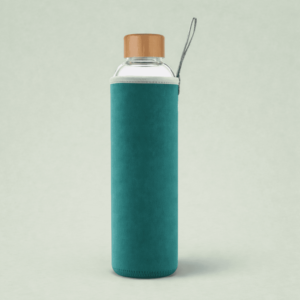 Borosilicate Glass Bottle with Bamboo Lid