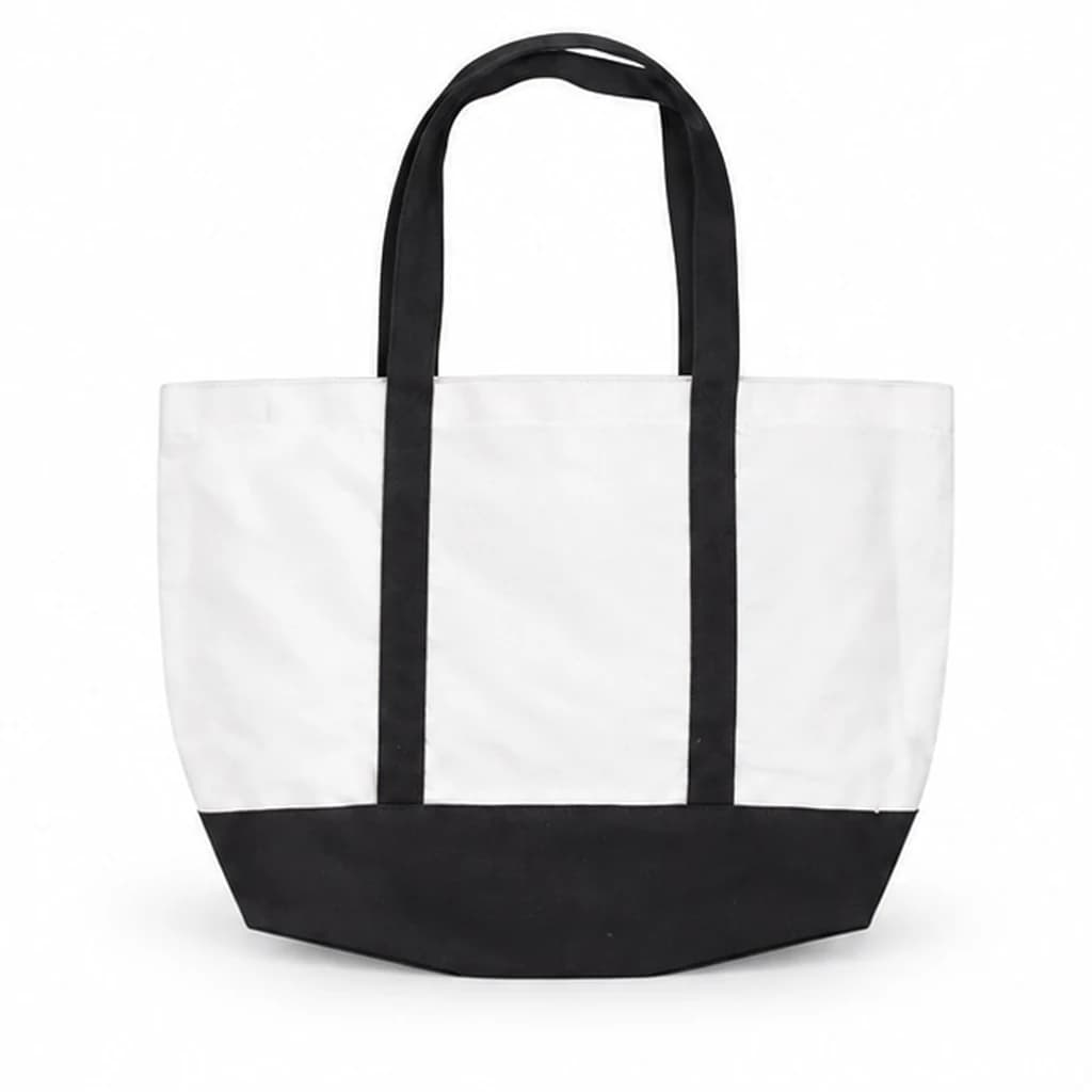 Contrast Handle Tote Bag
