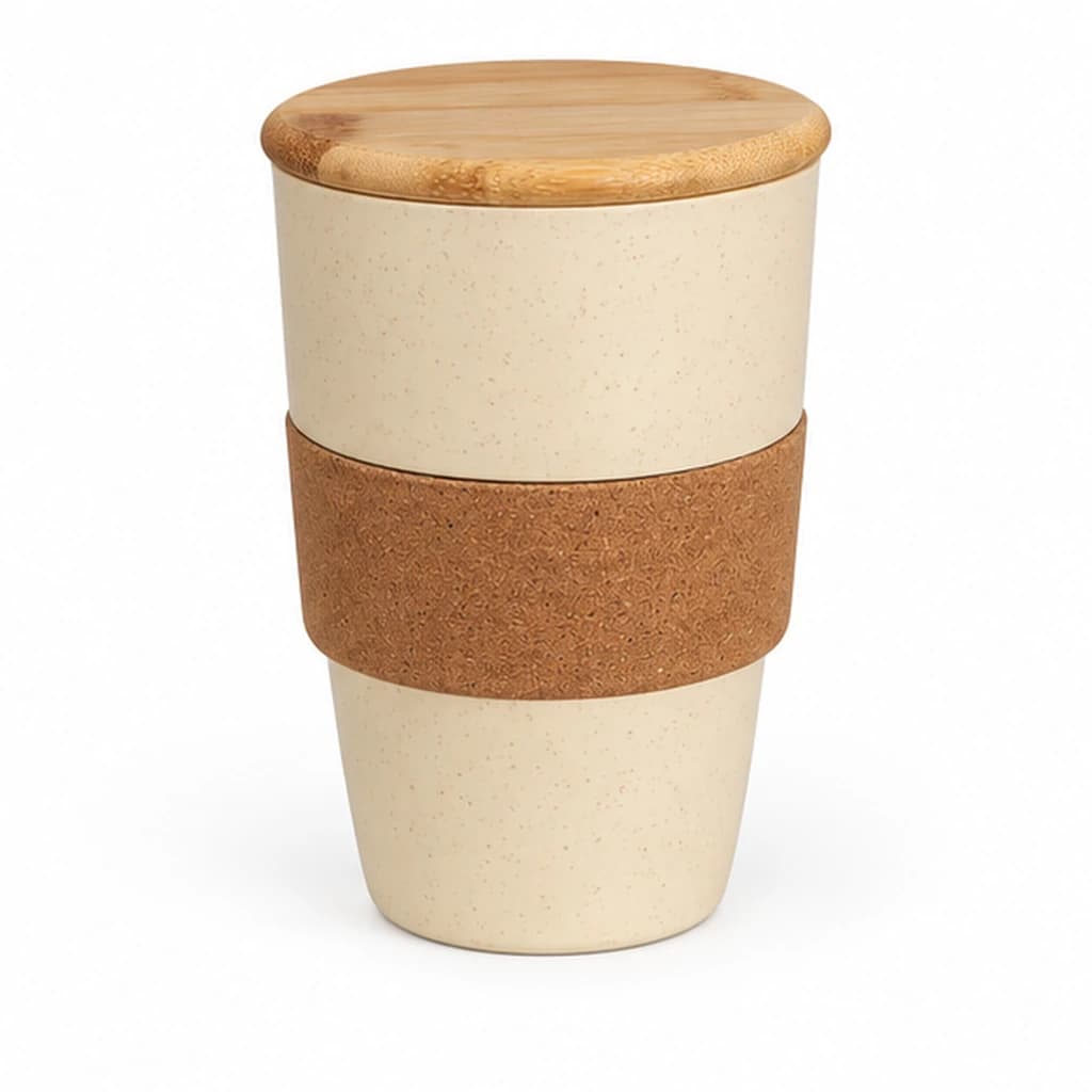Eco Cork Tumbler with Bamboo Lid, image 2