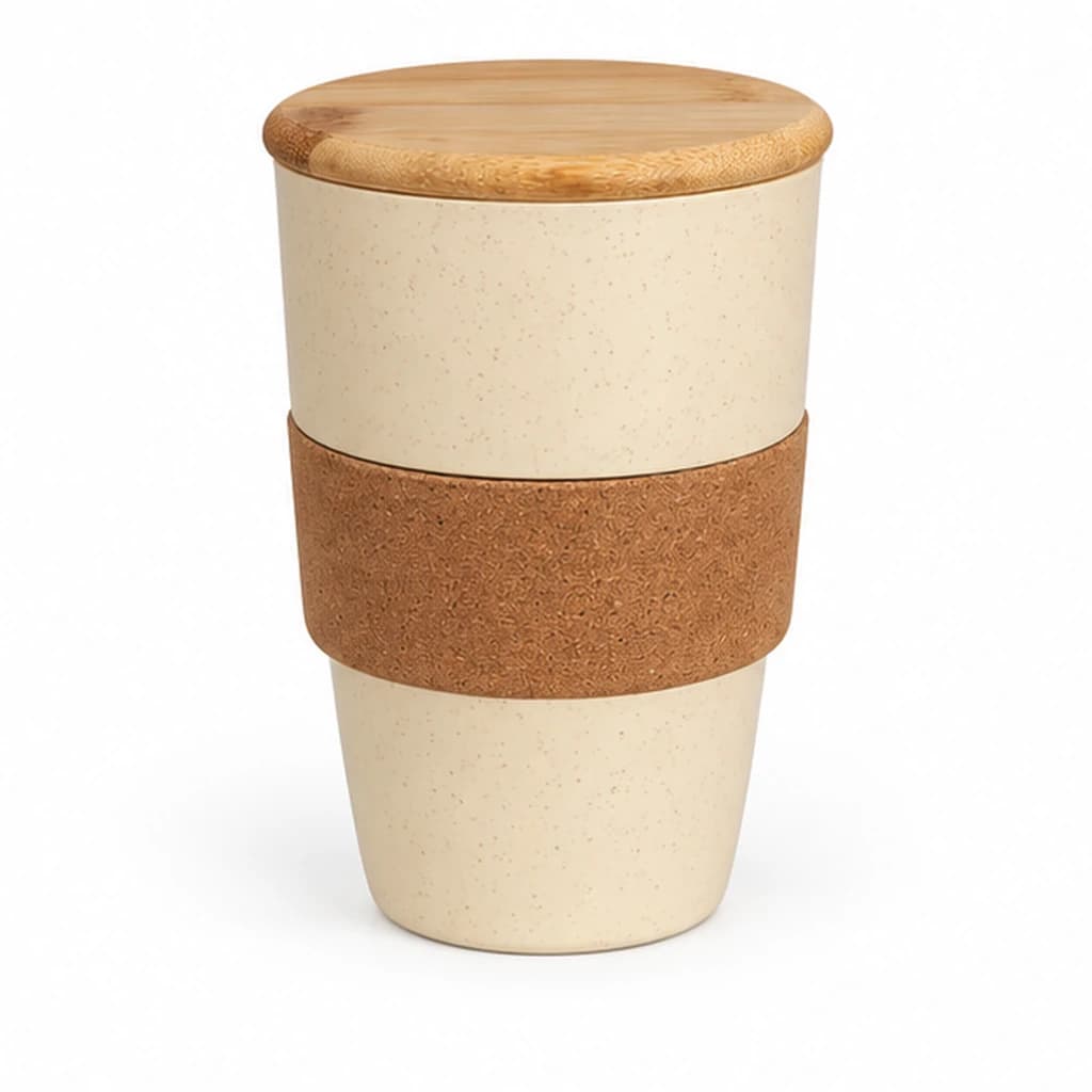 Eco Cork Tumbler with Bamboo Lid
