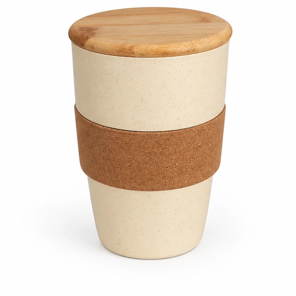 Eco Cork Tumbler with Bamboo Lid, image 3