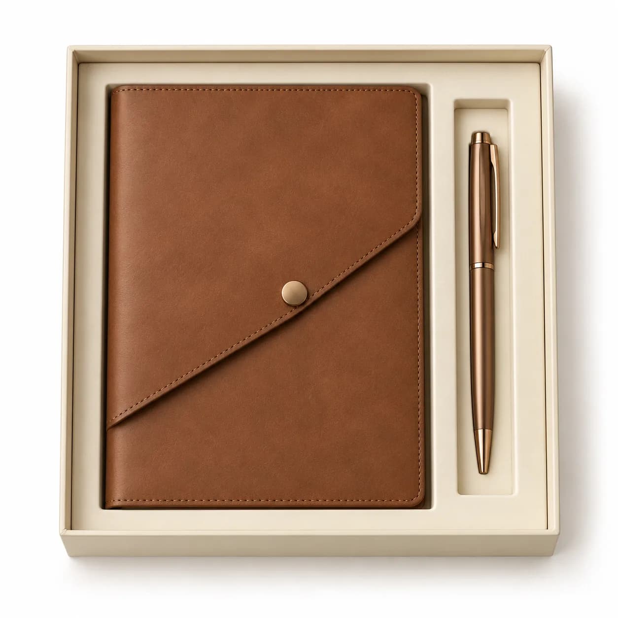 Brown diary and pen pack