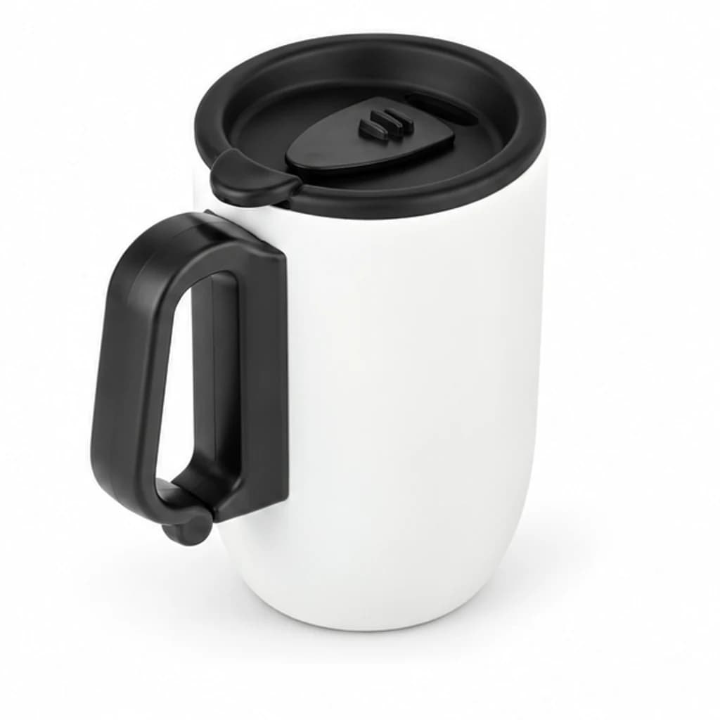 White Business handled mug, image 2