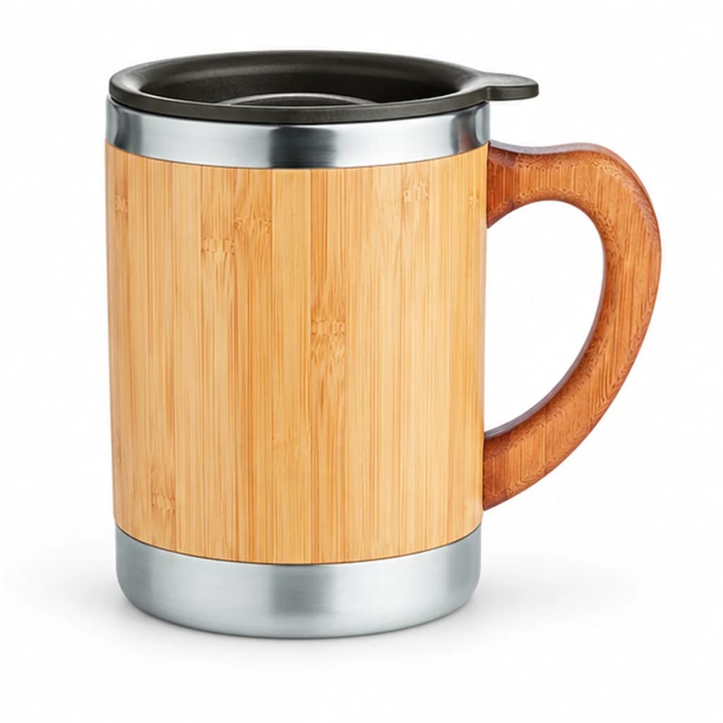 Bamboo handled mug, image 2