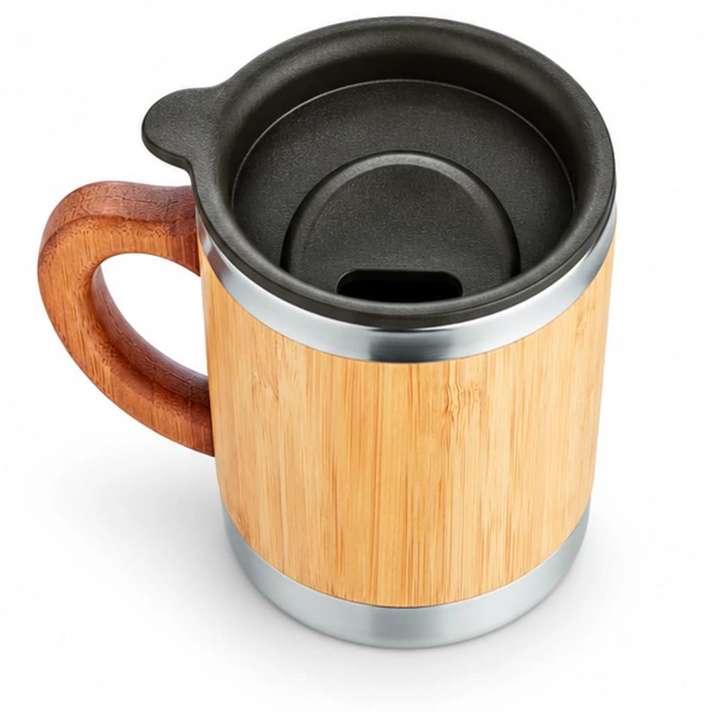 Bamboo handled mug, image 4