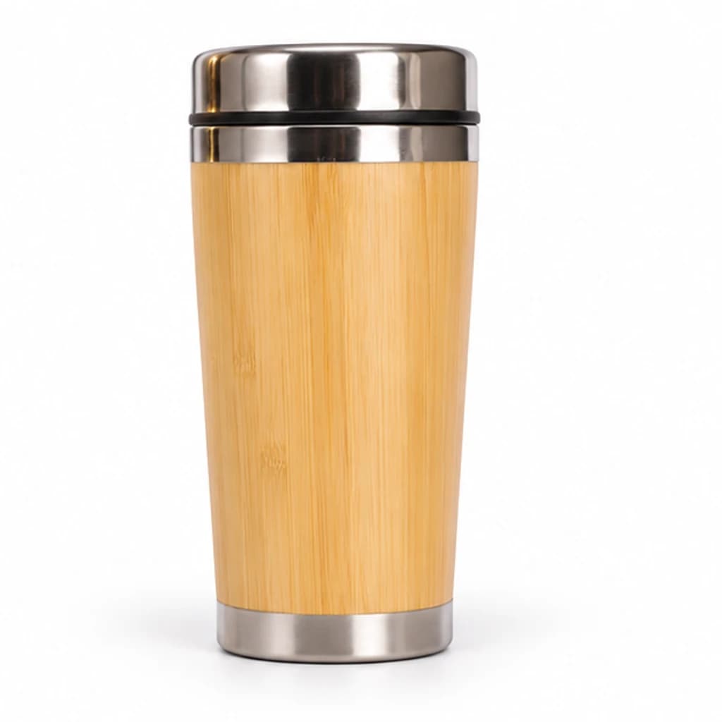 Bamboo and steel tumbler, image 2