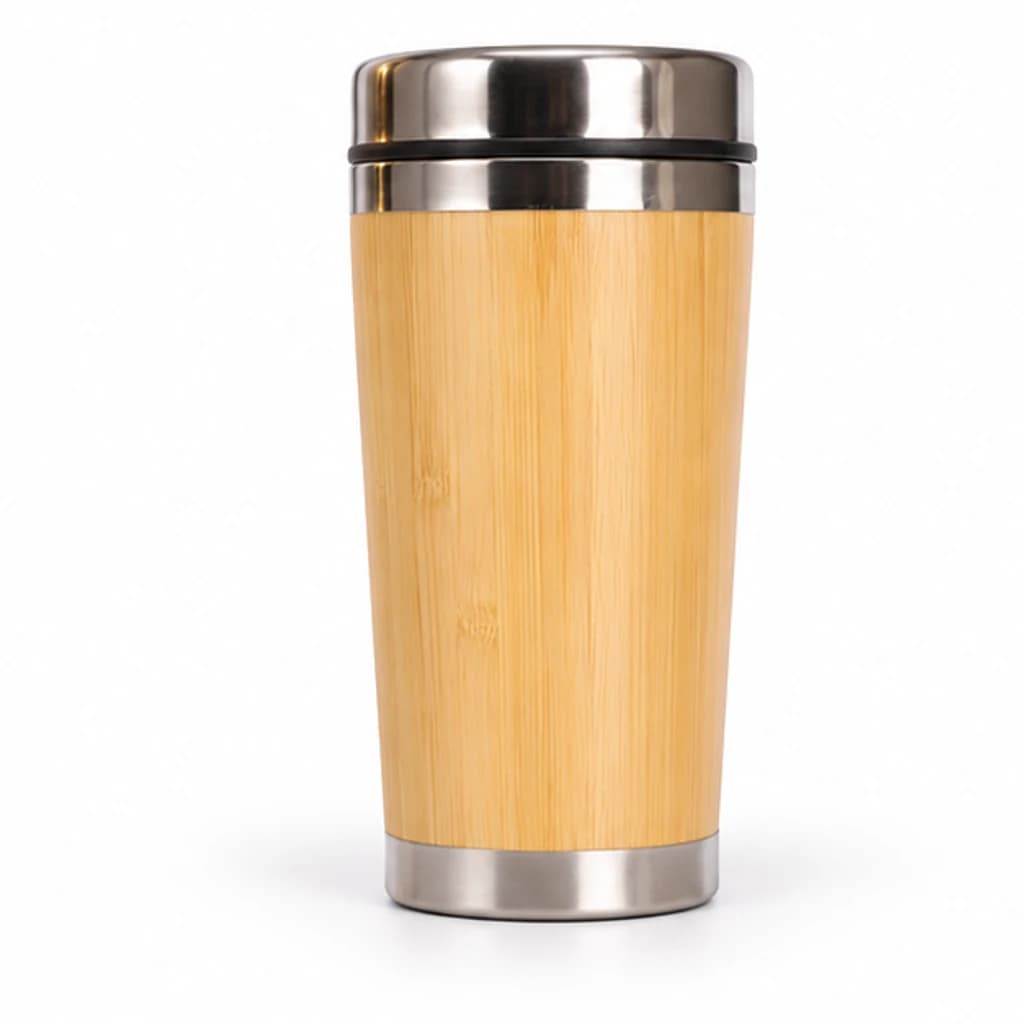 Bamboo and steel tumbler, image 3