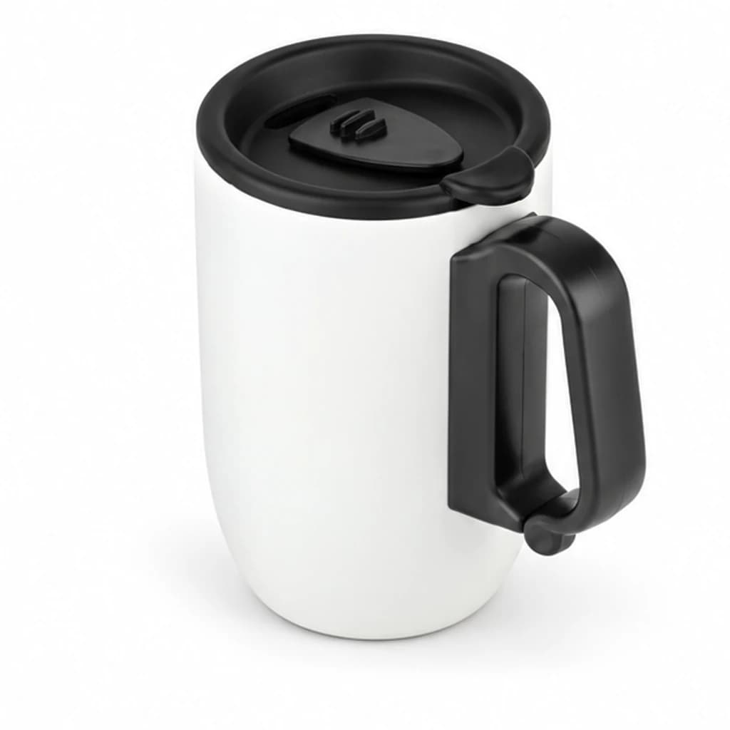 White Business handled mug